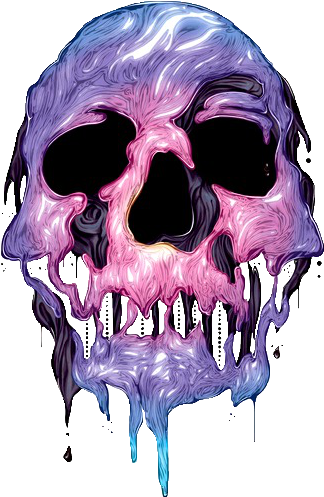 Skull - Dripping Skull Png (400x562), Png Download