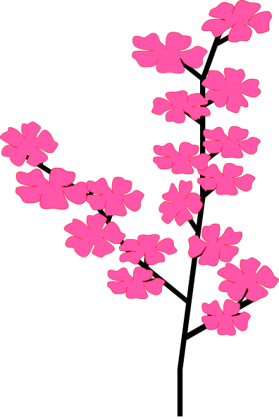 How To Set Use Cherry Blossoms Svg Vector (396x594), Png Download
