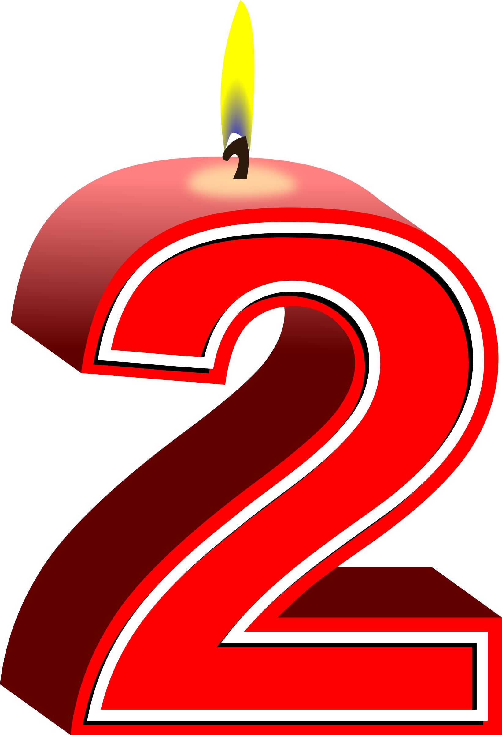 5 Candle Png - 2 Birthday Candle Png (1642x2400), Png Download