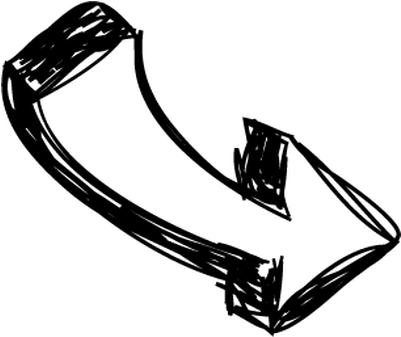 Arrow Black Drawing Bottom Right - Cartoon Arrow Transparent Background (400x400), Png Download