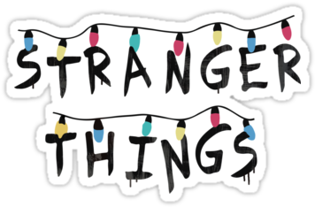 Jpg Library Library Cosas M S Extra As Luz De - Stickers Stranger Things Png (375x360), Png Download