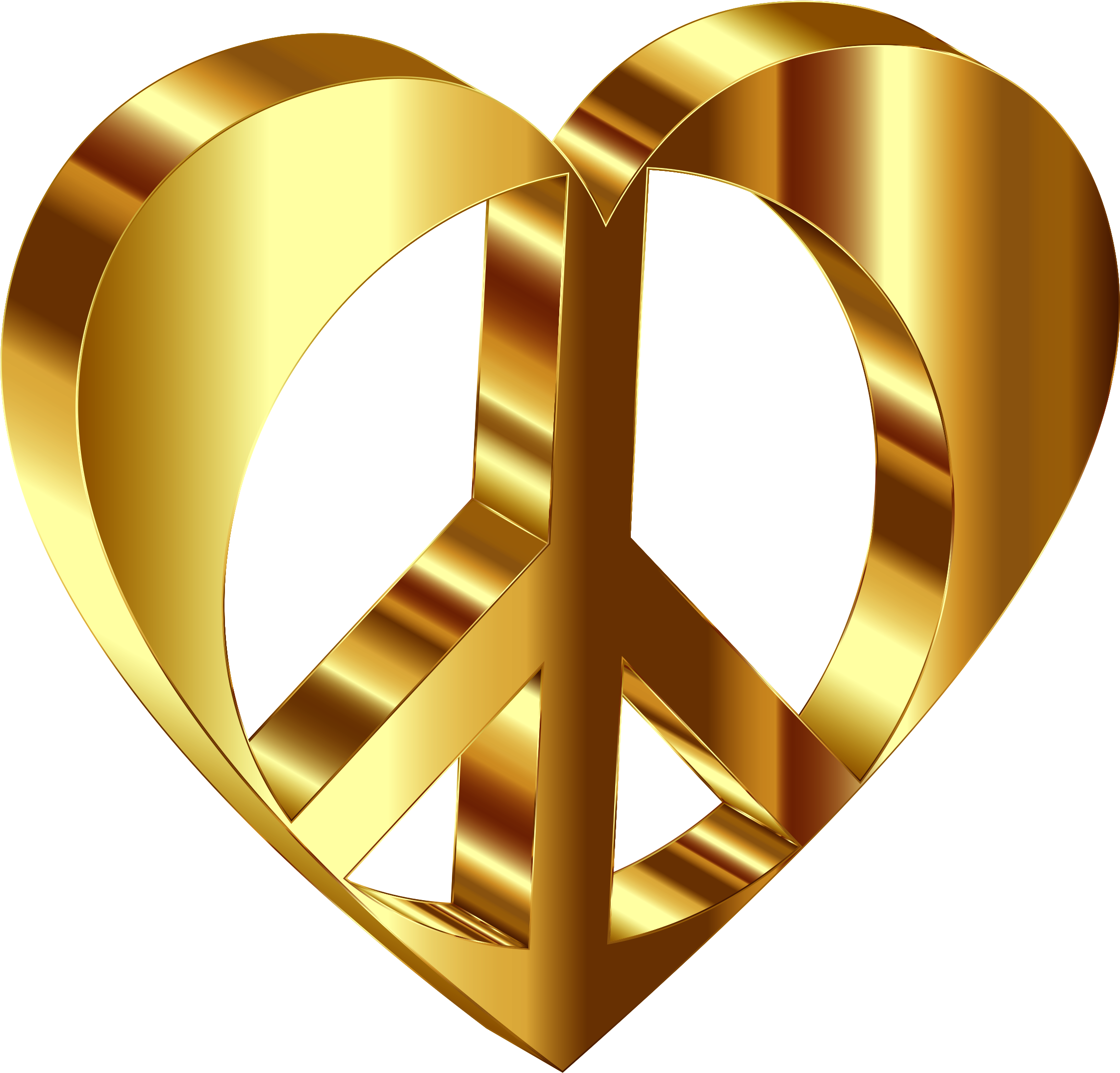 This Free Icons Png Design Of 3d Peace Heart Mark Ii (2400x2300), Png Download