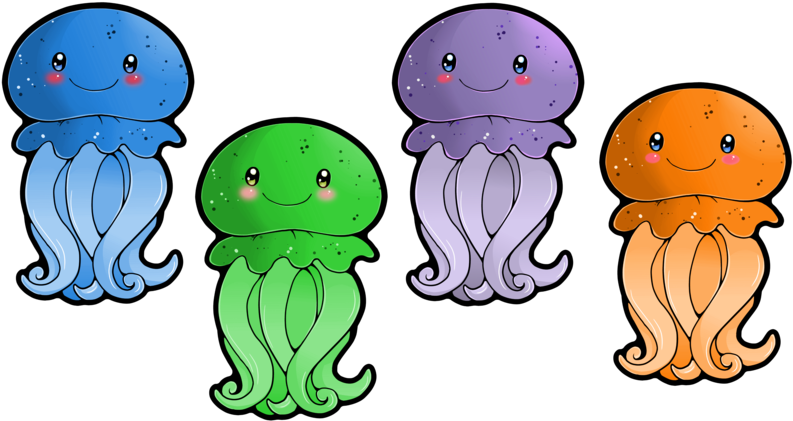 Green Clipart Jellyfish - Clipart Jellyfish (800x430), Png Download