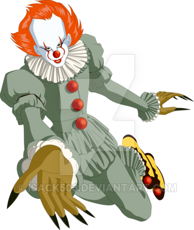 Pennywise The Clown Drawing Png Vector Jpg Library - Pennywise 2017 Png (400x474), Png Download