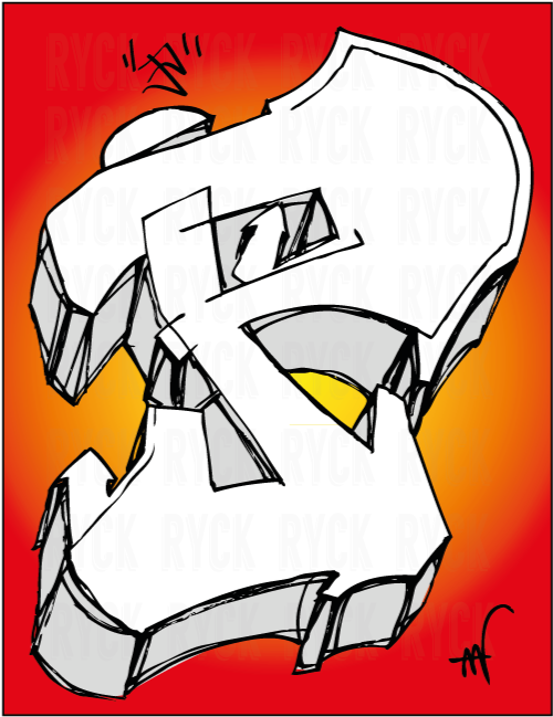 Cheetah Vector Graffiti - Vector Graphics (595x842), Png Download