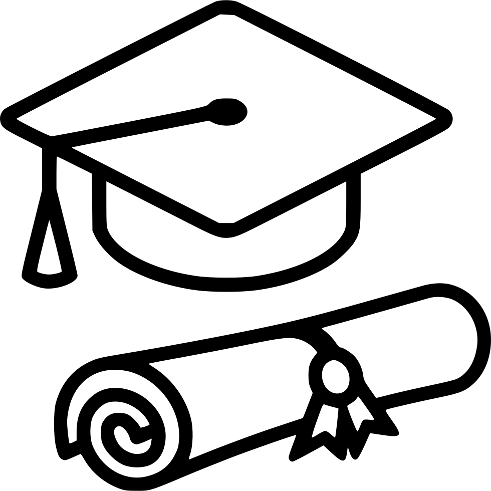 Grad Cap Png Doodle Graduation Hat And Diploma Drawing Full Size Png Download Seekpng