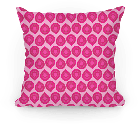 Retro Pink Tear Drop Pattern Pillow - The Purple Pillow (484x484), Png Download