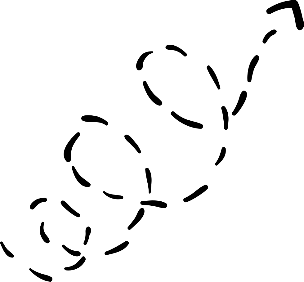 Curly Dotted Arrow Svg Png Icon Free Download - Dotted Line Arrow Png (980x909), Png Download