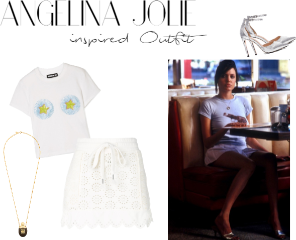 Angelina Jolie Inspired Outfit - Clothing (589x478), Png Download