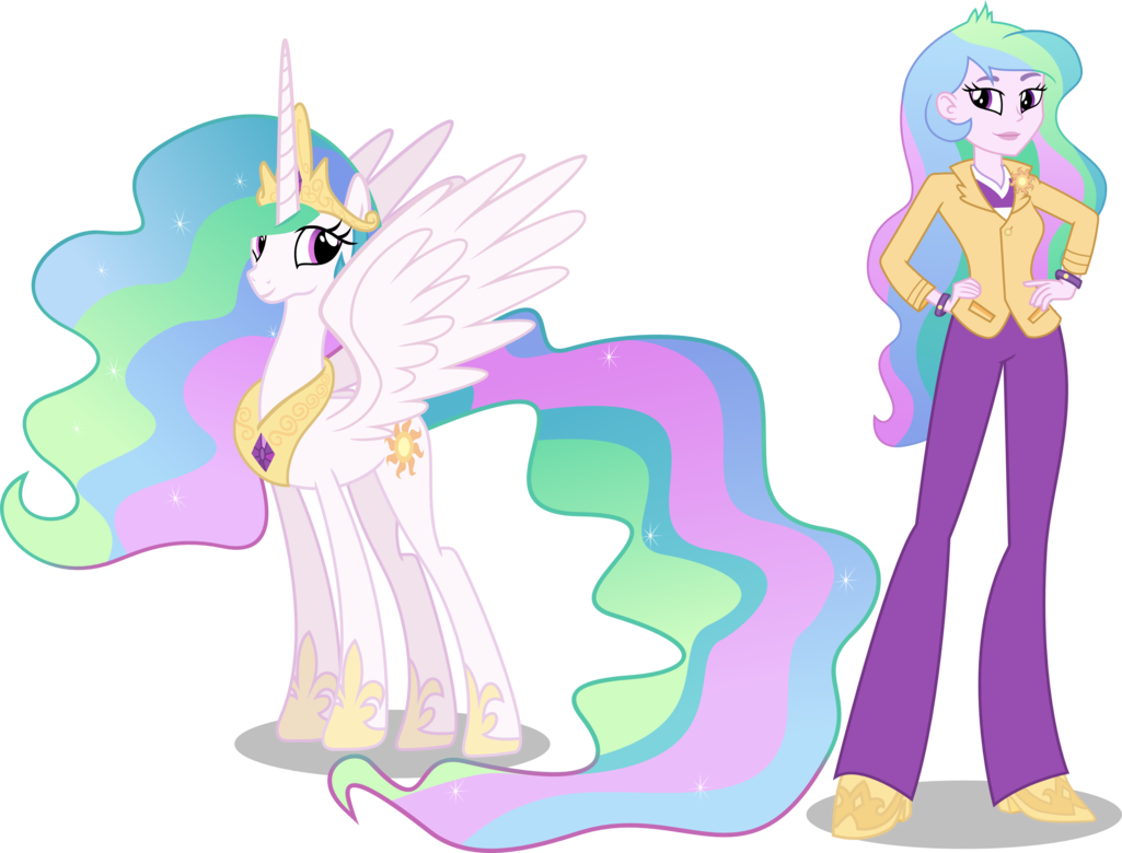 Graphic Royalty Free Download Princess Celestia And - Equestria Girls Princesa Celestia (1025x780), Png Download
