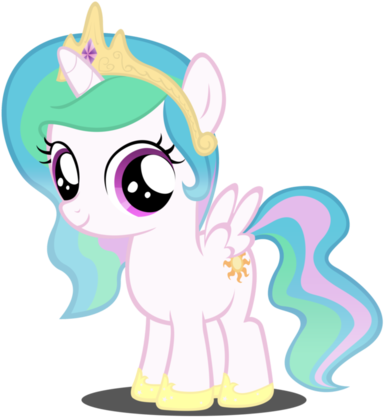 Fanmade Young Princess Celestia - My Little Pony Young Princess Celestia (500x437), Png Download