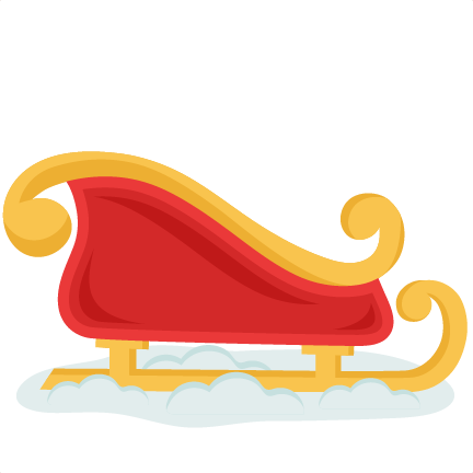 Scrapbook Cut File Cute Clipart Files For - Cute Sleigh Clipart (432x432), Png Download
