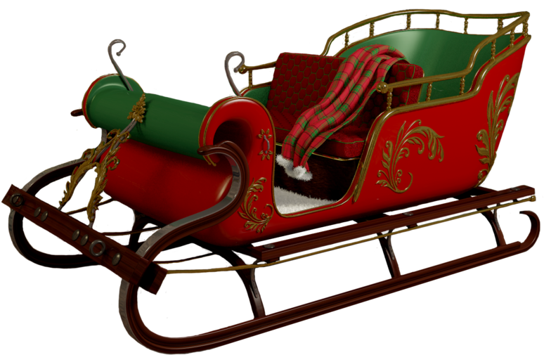 Santa Sleigh Png - Santa Claus (1024x576), Png Download