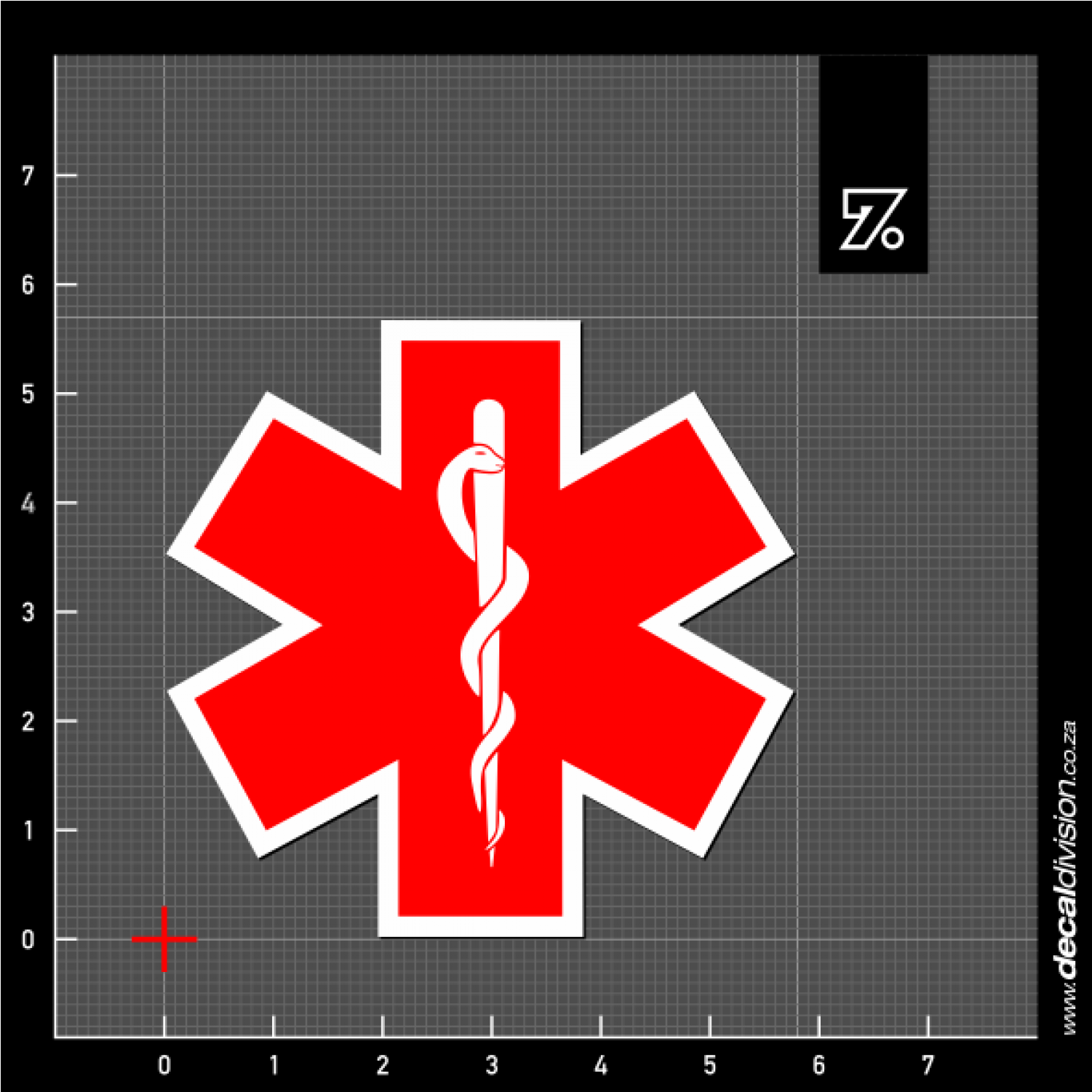 Star Of Life White Decal (2500x1500), Png Download