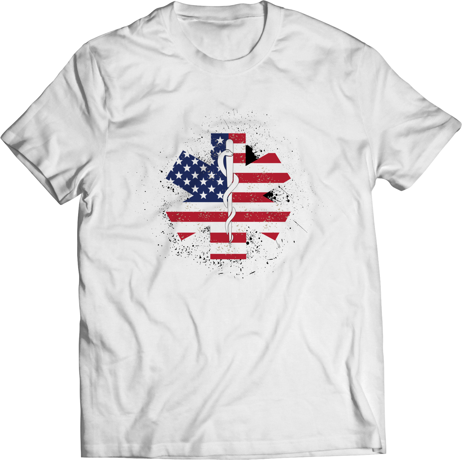 Patriotic Emt Flag Star Of Life - Camiseta Diamond Dgk Grizzly Palace Odd Future Magazine (1635x1635), Png Download