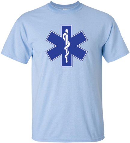 Star Of Life Blue T-shirt - Star Of Life Square Sticker 3" X 3" (480x480), Png Download