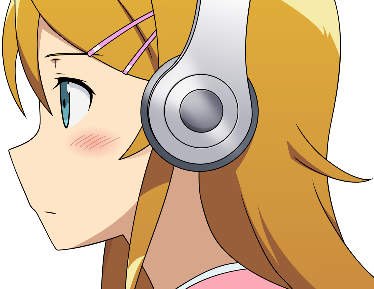 45958626 - >> - Oreimo Kirino Headphone (1280x990), Png Download