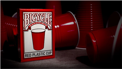 Bicycle Red Plastic Cup Playing Cards (400x400), Png Download
