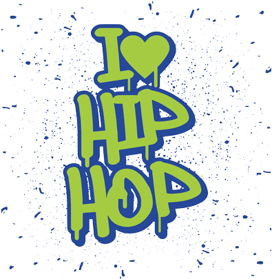 I Love Hiphop V2 T-shirt - Love Hip Hop Clipart (420x480), Png Download