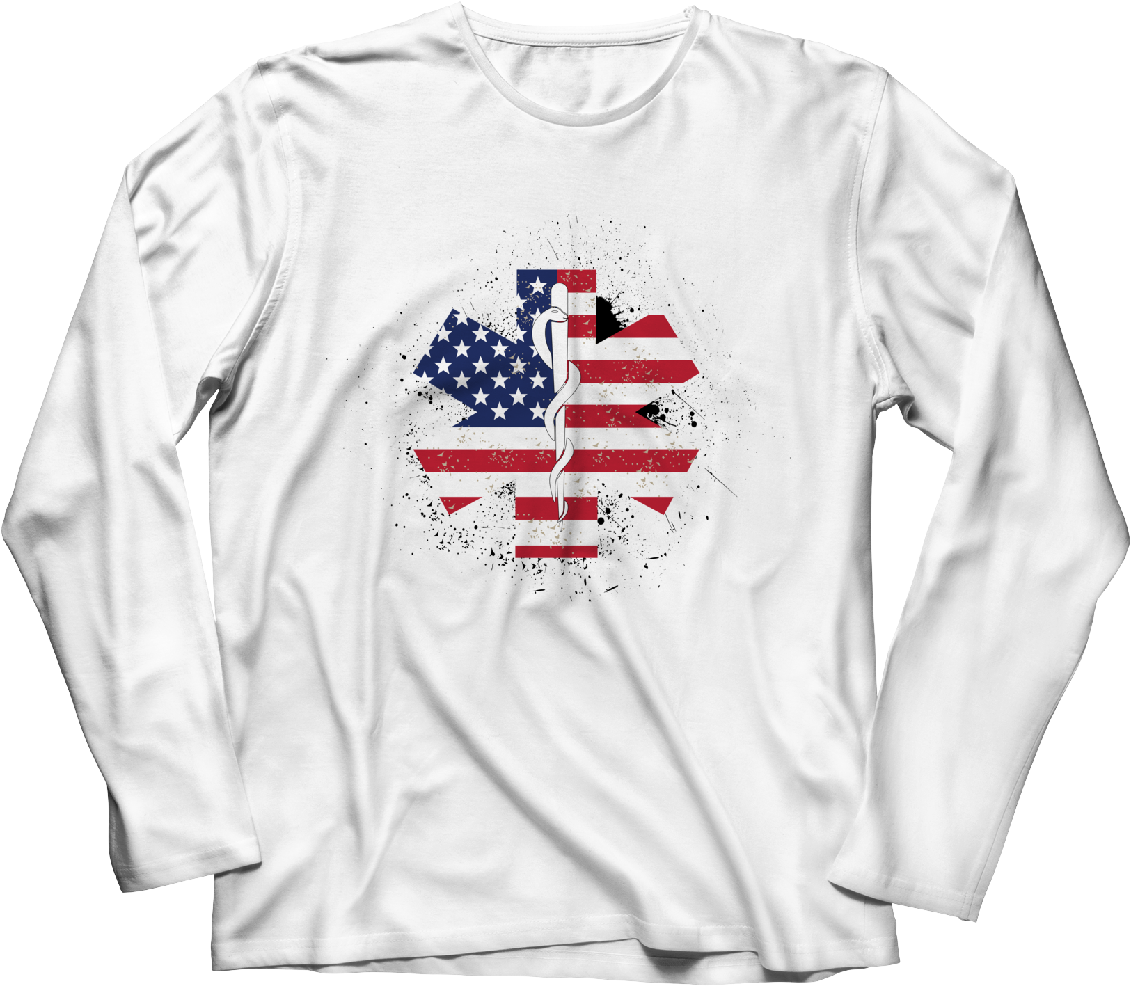 Emt Flag Star Of Life - Drake Views Album Unisex Long Sleeve (1635x1635), Png Download