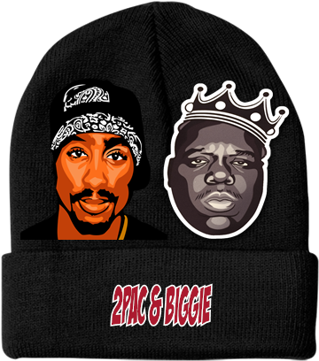 2pac & Biggie - Beanie (433x433), Png Download