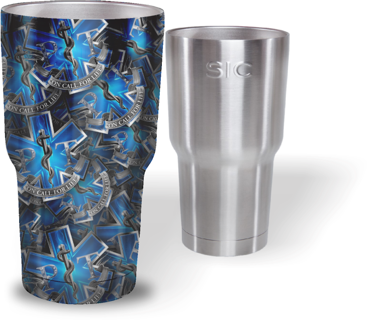 Hydrographic Film Thin Blue Line (796x640), Png Download