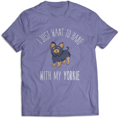 I Just Want To Hang With My Yorkie - Wild West T Shirt Designs (397x480), Png Download