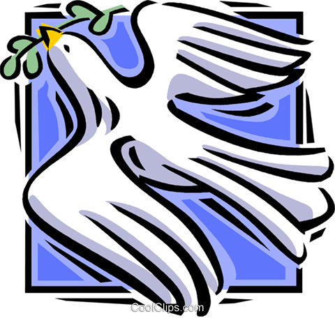Peace Dove Flying With An Olive Branch Royalty Free - Illustration (480x456), Png Download