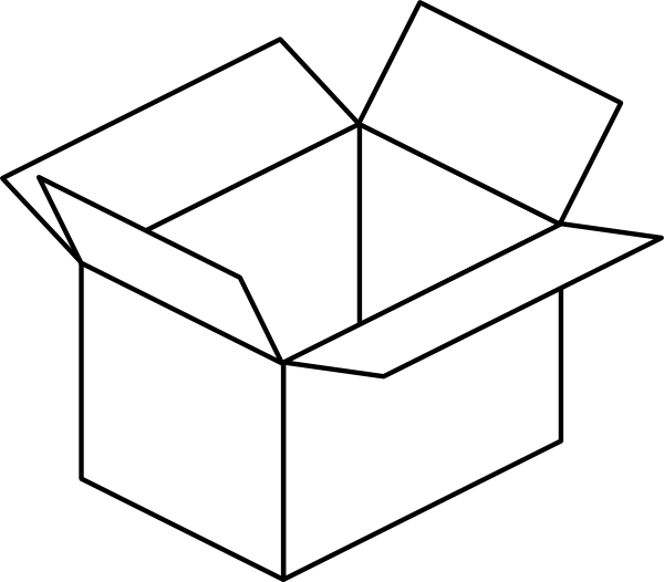 Open Box Clipart - Box Icon Png White (600x526), Png Download