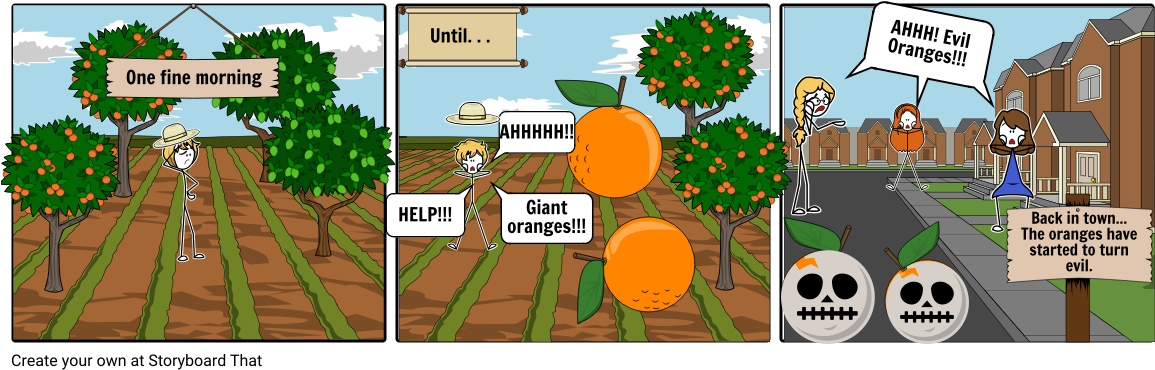 The Evil Oranges - Tree (1164x385), Png Download
