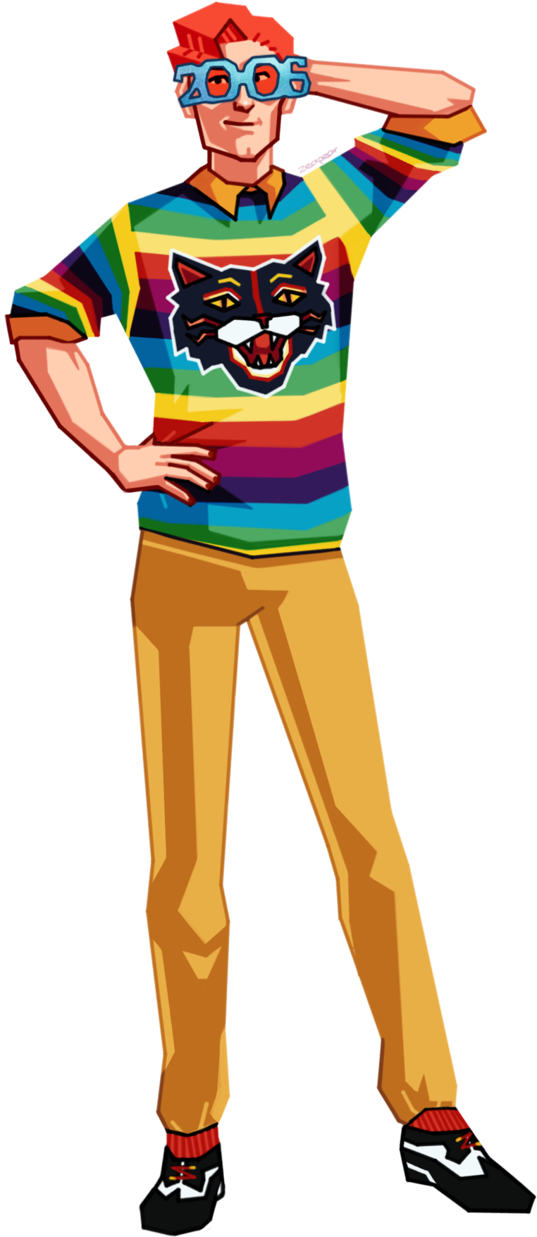 “ Yes, That Is The Jeff Goldblum Cat Sweater - Illustration (1011x1920), Png Download