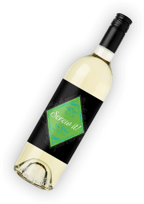 Screw It Wine The White 750ml Bottle - Screw It Wines (336x521), Png Download