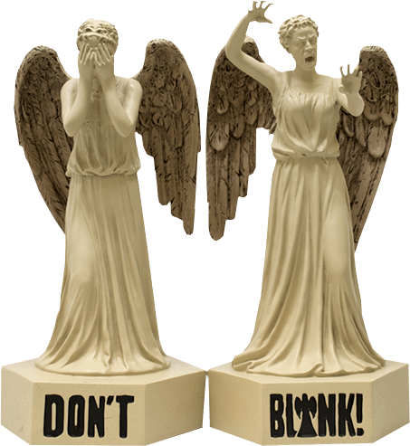 Weeping Angel Statue Replica - Weeping Angel (453x493), Png Download