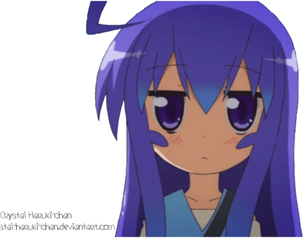 Tsumiki Embarrassed W/ Blank Expression By Crystal - Blank Expression (800x491), Png Download