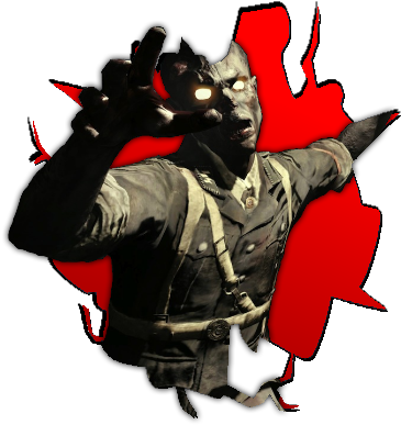 Nazizombiecrack1 - Black Ops Zombie (406x438), Png Download