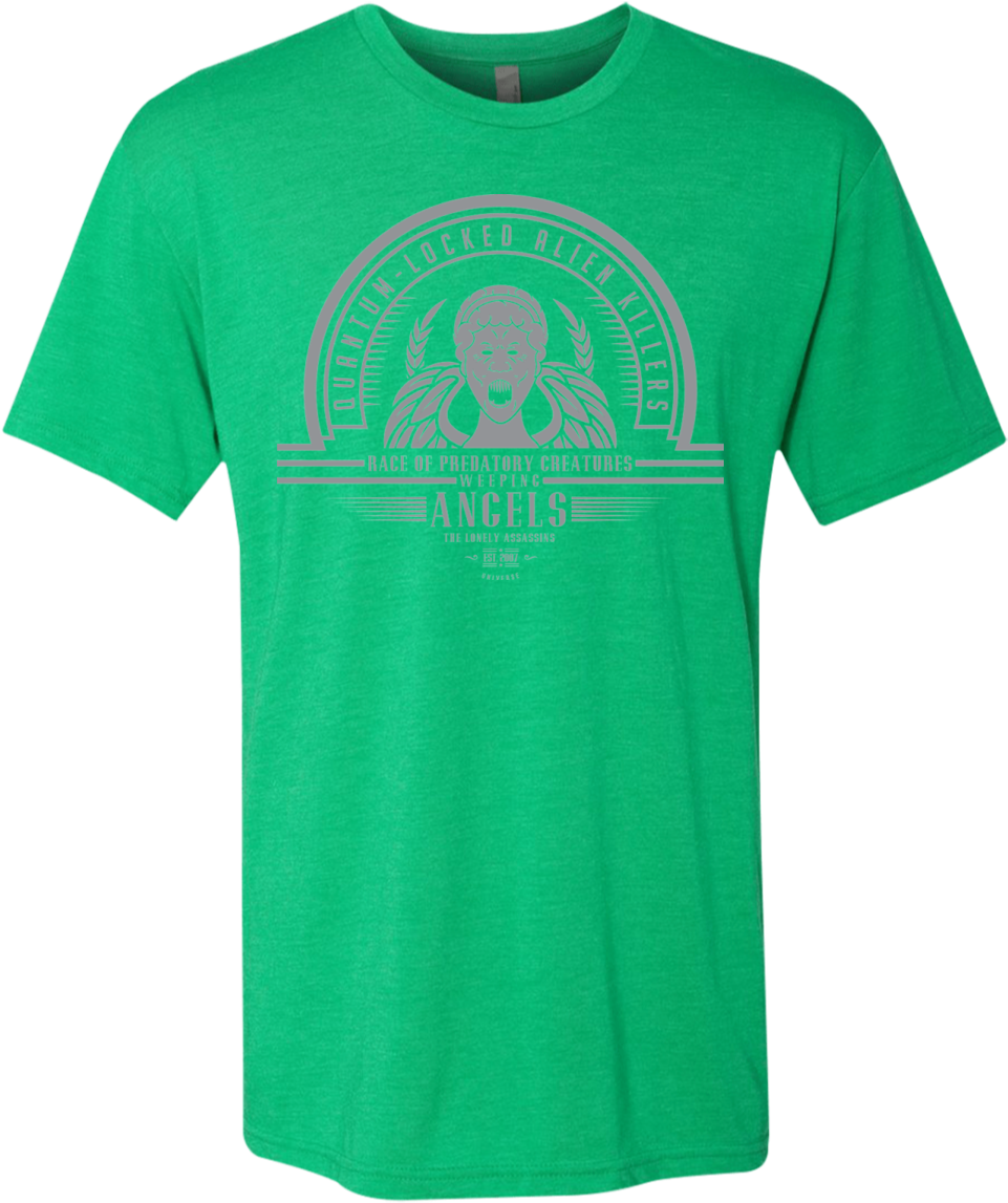 Who Villains Weeping Angels Men's Triblend T-shirt - Wholesale Next Level Triblend Crew-envy-xl (1155x1155), Png Download