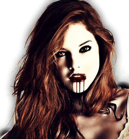 Montage, Sang, And Vampire Image - Barbara Palvin Dyed Hair (500x538), Png Download