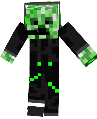 Minecraft Creeper In A Hoodie Skin Download - Minecraft Creeper Face (339x421), Png Download