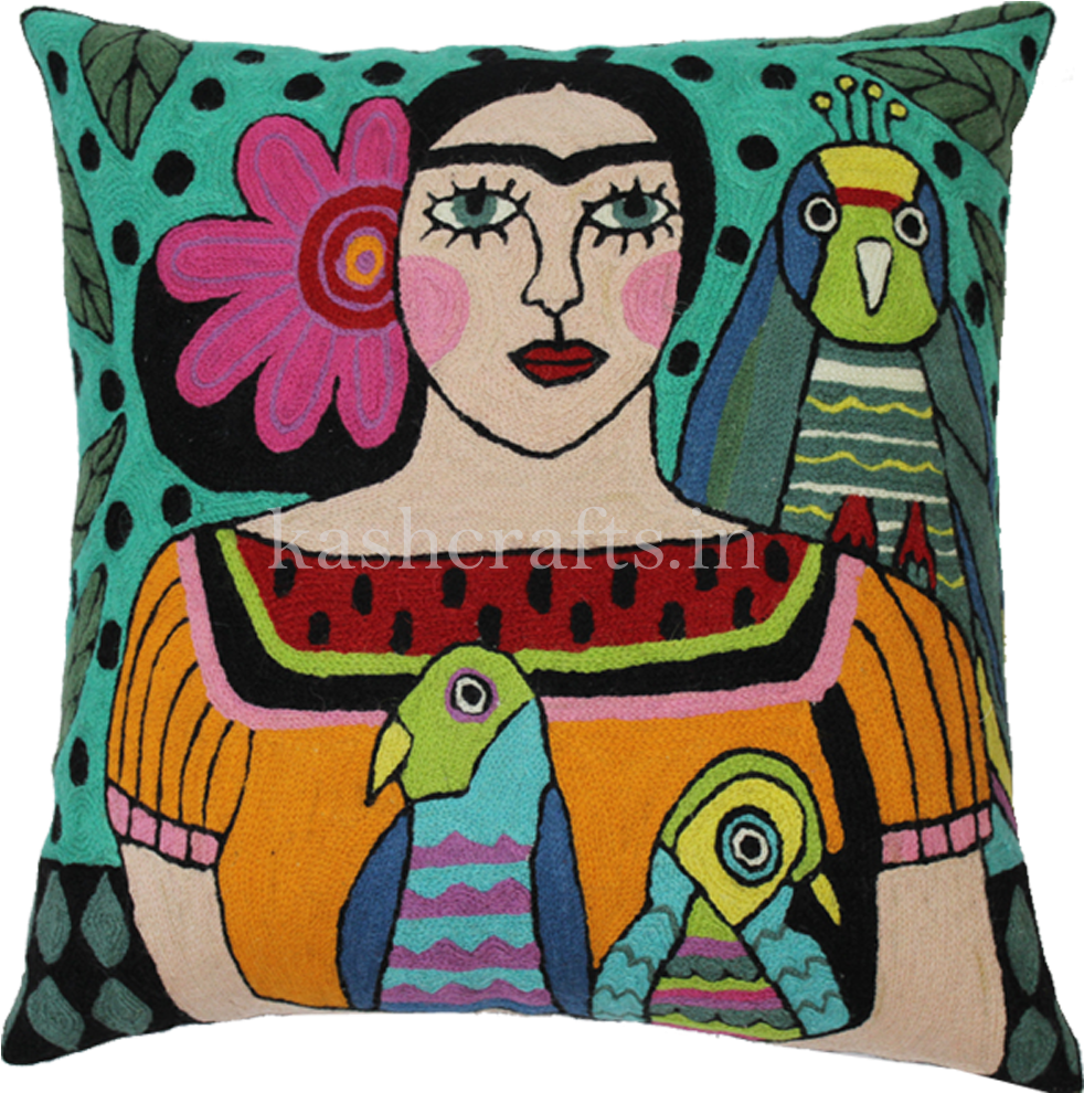 Frida Kahlo Cushion Cover - Frida Kahlo Cushion (1000x1000), Png Download