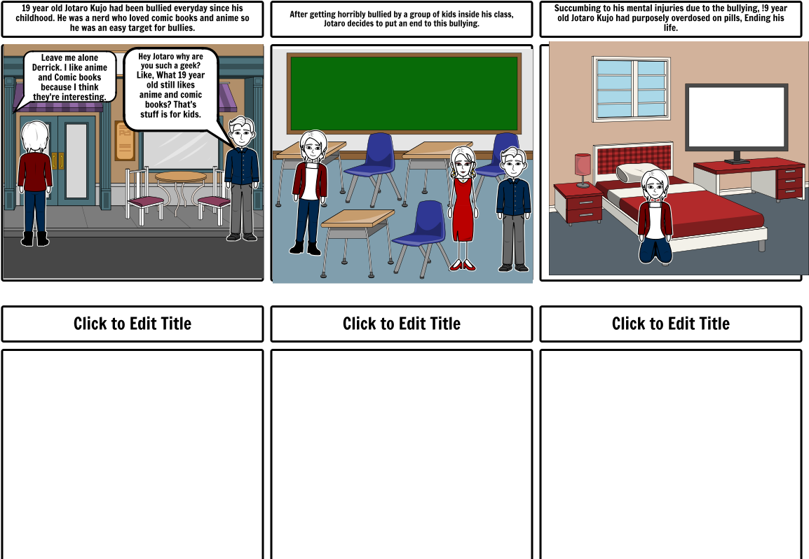 Jotaro And The Bully - Bullying (1164x882), Png Download