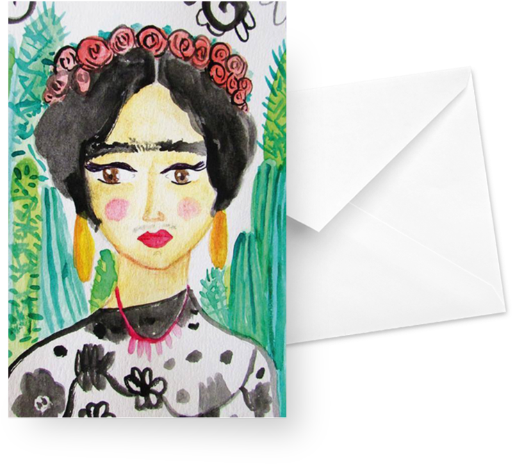 Cartão Frida Kahlo De Paloma Barbosaana - Frida Kahlo (800x800), Png Download