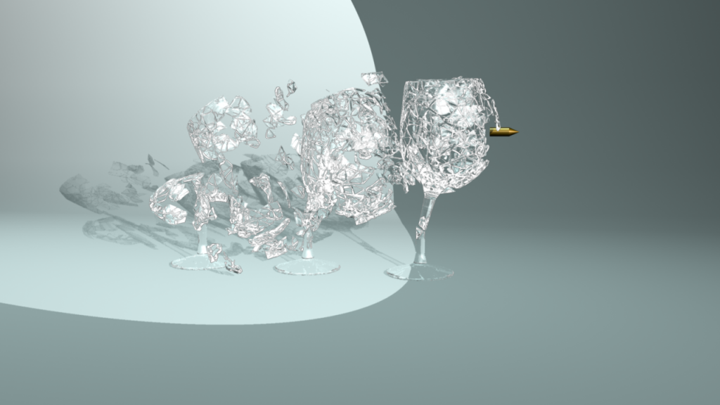3d Glass Shatter - Glass (1024x576), Png Download