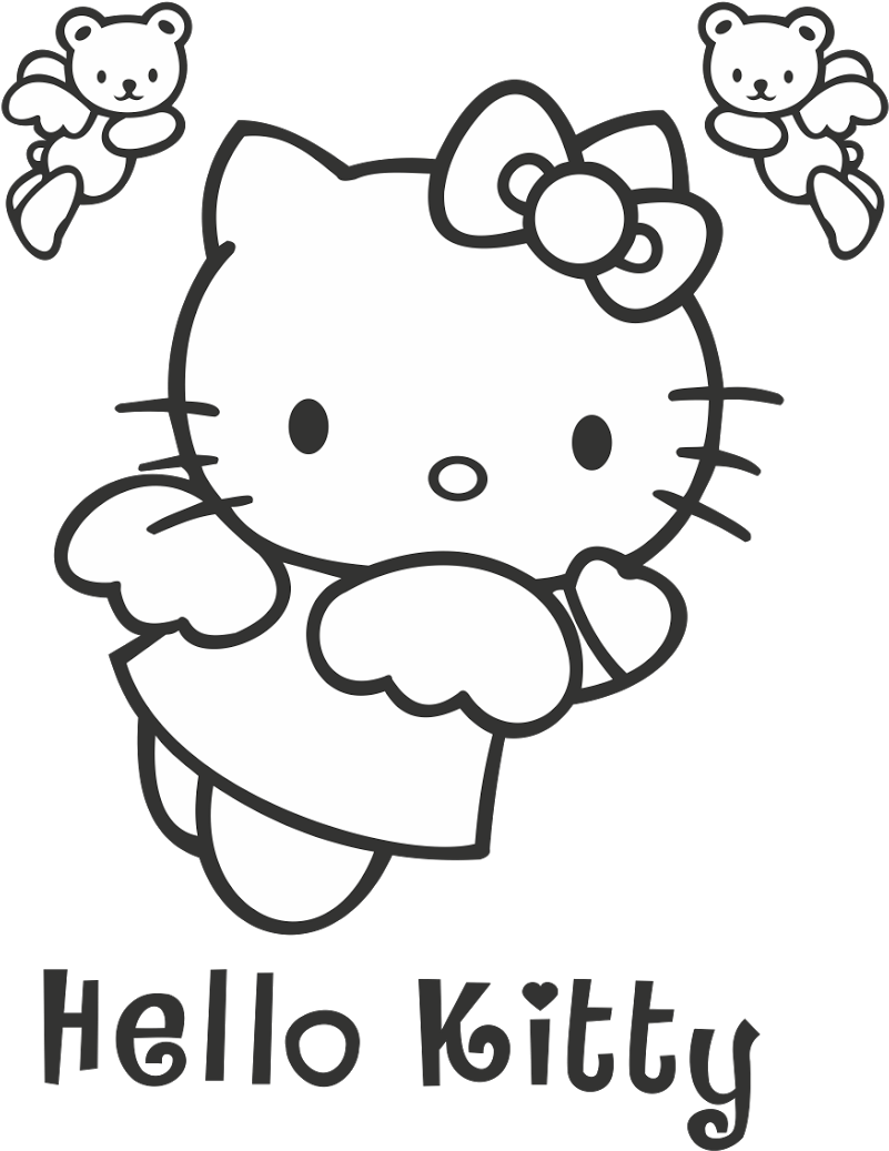 Hello Kitty Logo Vector - Hello Kitty Vector Cdr (1600x1136), Png Download
