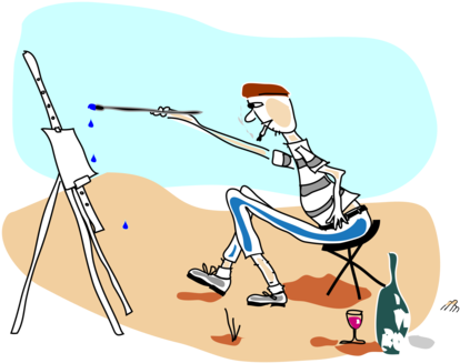 Painting Artist Painter Drawing - Artist Clip Art (424x340), Png Download