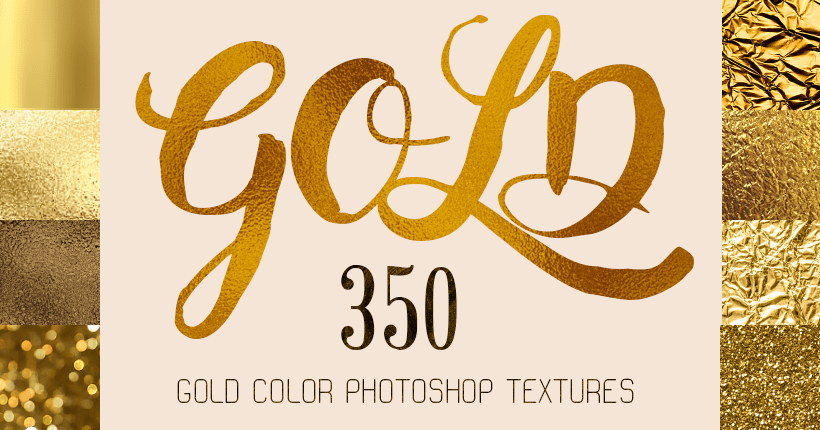 350 Gold Color Photoshop Textures - Calligraphy (820x430), Png Download
