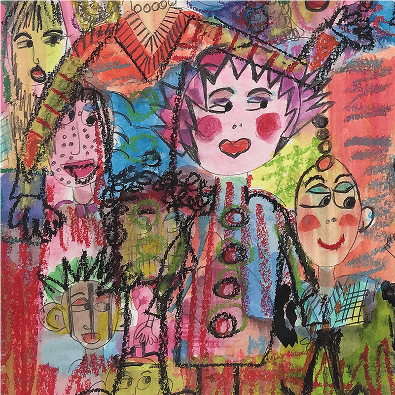 Clowns - Painting (800x1000), Png Download