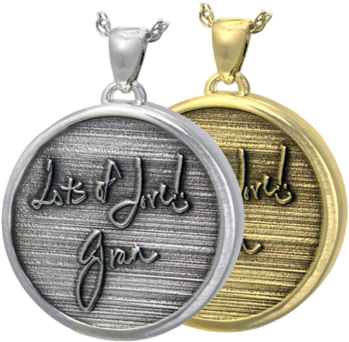 Wholesale Round Jewelry With 3d Handwriting In Silver - Gold (500x500), Png Download