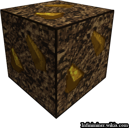 Infiniminer Block Gold - Box (485x473), Png Download
