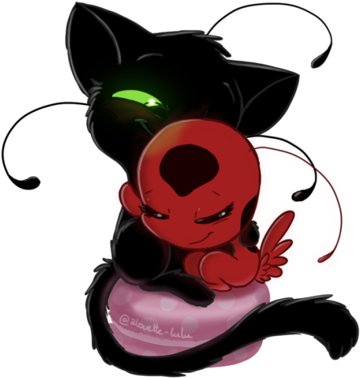 A Want A Boyfriend Who Looks At Me Like Plagg At Tikki - Plagg And Tikki Ship (540x594), Png Download