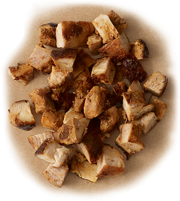 Chicken - Chipotle Types Of Meat (408x450), Png Download